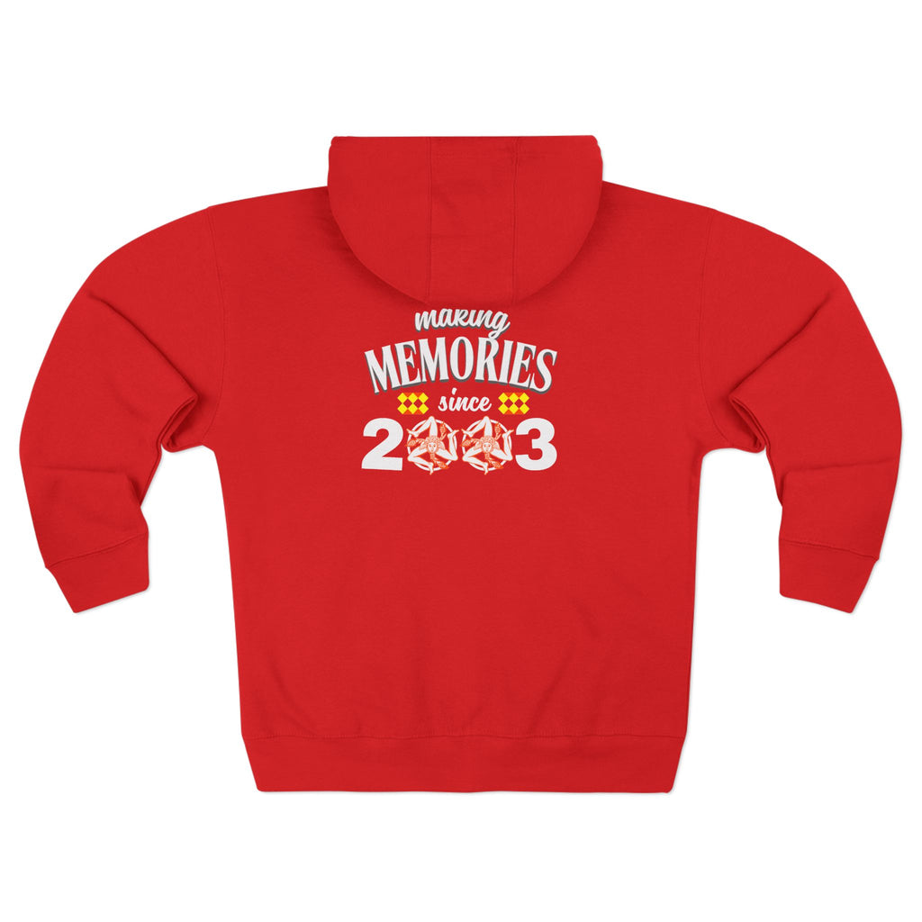 Making Memories since 2003 Sicilian Heritage Pezzi Pizza l Graphic Zip Hoodie | Pizza Lover Apparel