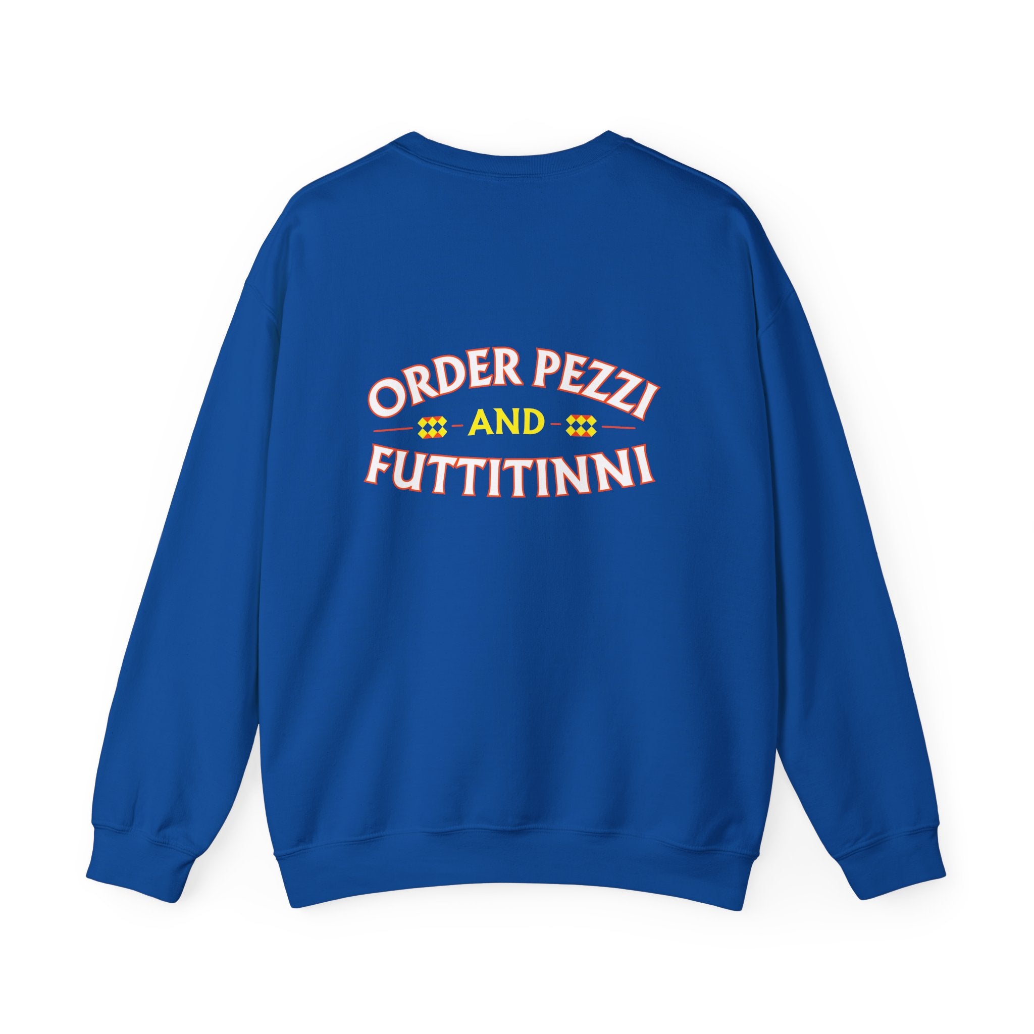 Order Pezzi and Futtittini-  Logo Crewneck Sweatshirt | Small Chest Patch, Back Text