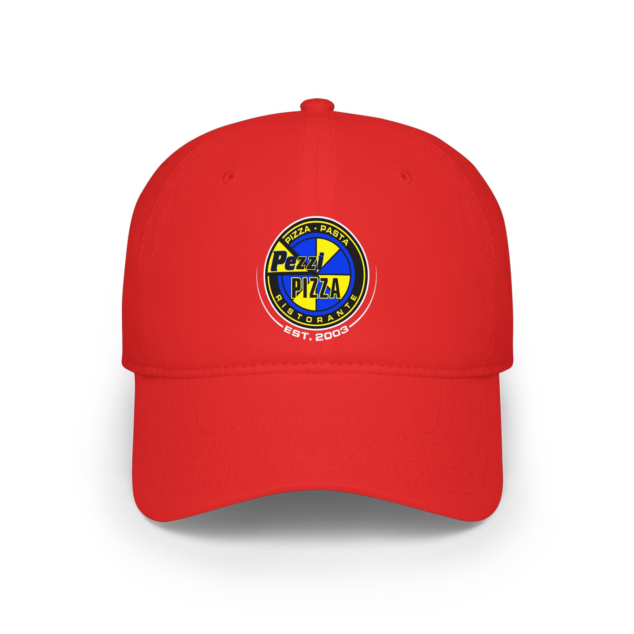 Pezzi Pizza Logo Cap — Low Profile Baseball Hat with 'Pezzi Pizza' Patch