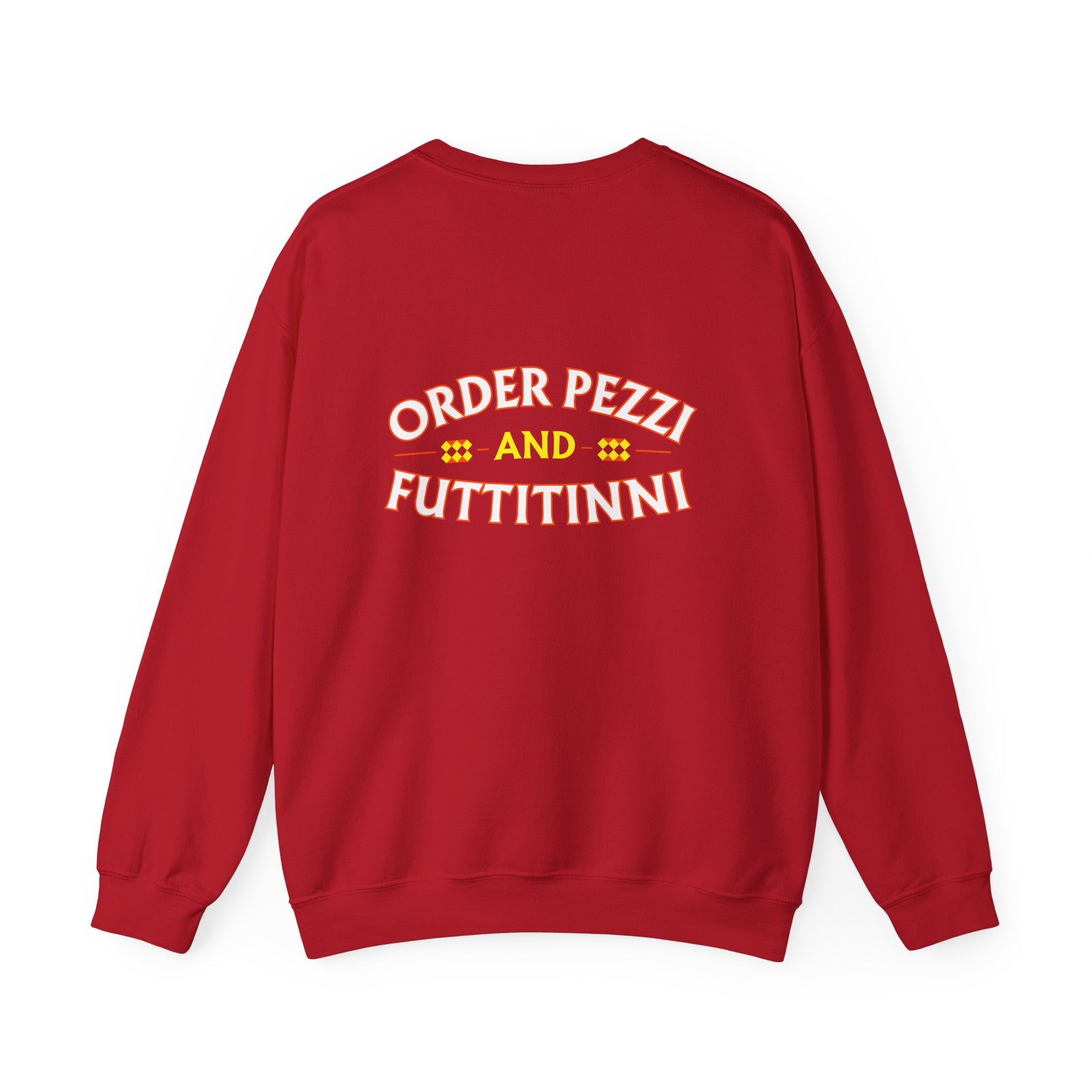 Order Pezzi and Futtittini-  Logo Crewneck Sweatshirt | Small Chest Patch, Back Text