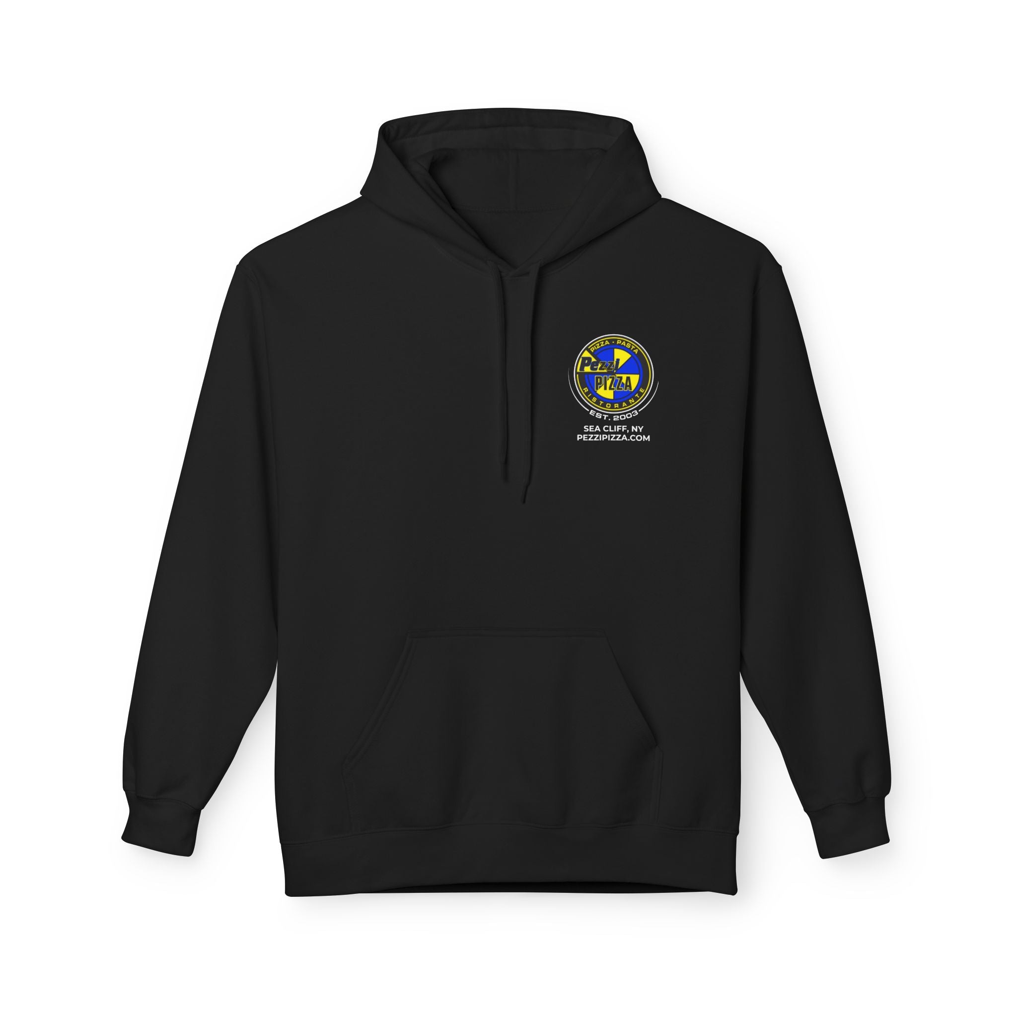 A Smile in Every Slice Pezzi Pizza Hoodie — Funny Italian Pizza Quote Hoodie
