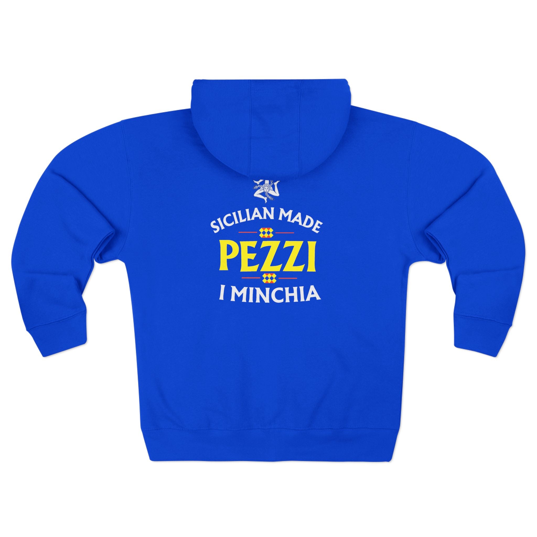 Pezzi I Minchia Pizza Graphic Zip Hoodie | Pizza Lover Apparel