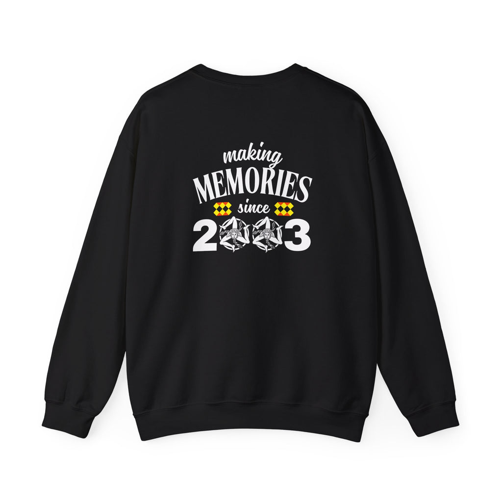 Making Memories Since 2003-  Logo Crewneck Sweatshirt | Small Chest Patch, Back Text