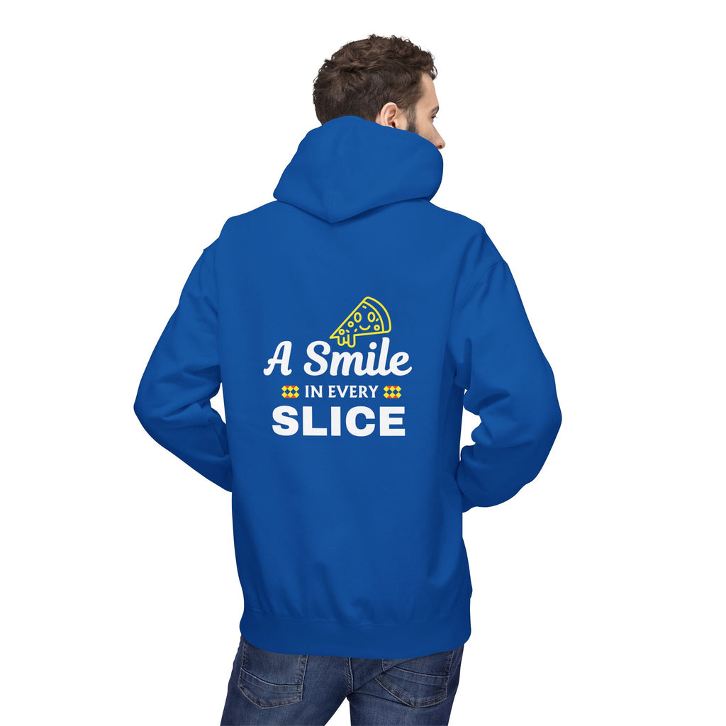 A Smile in Every Slice Pezzi Pizza Hoodie — Funny Italian Pizza Quote Hoodie