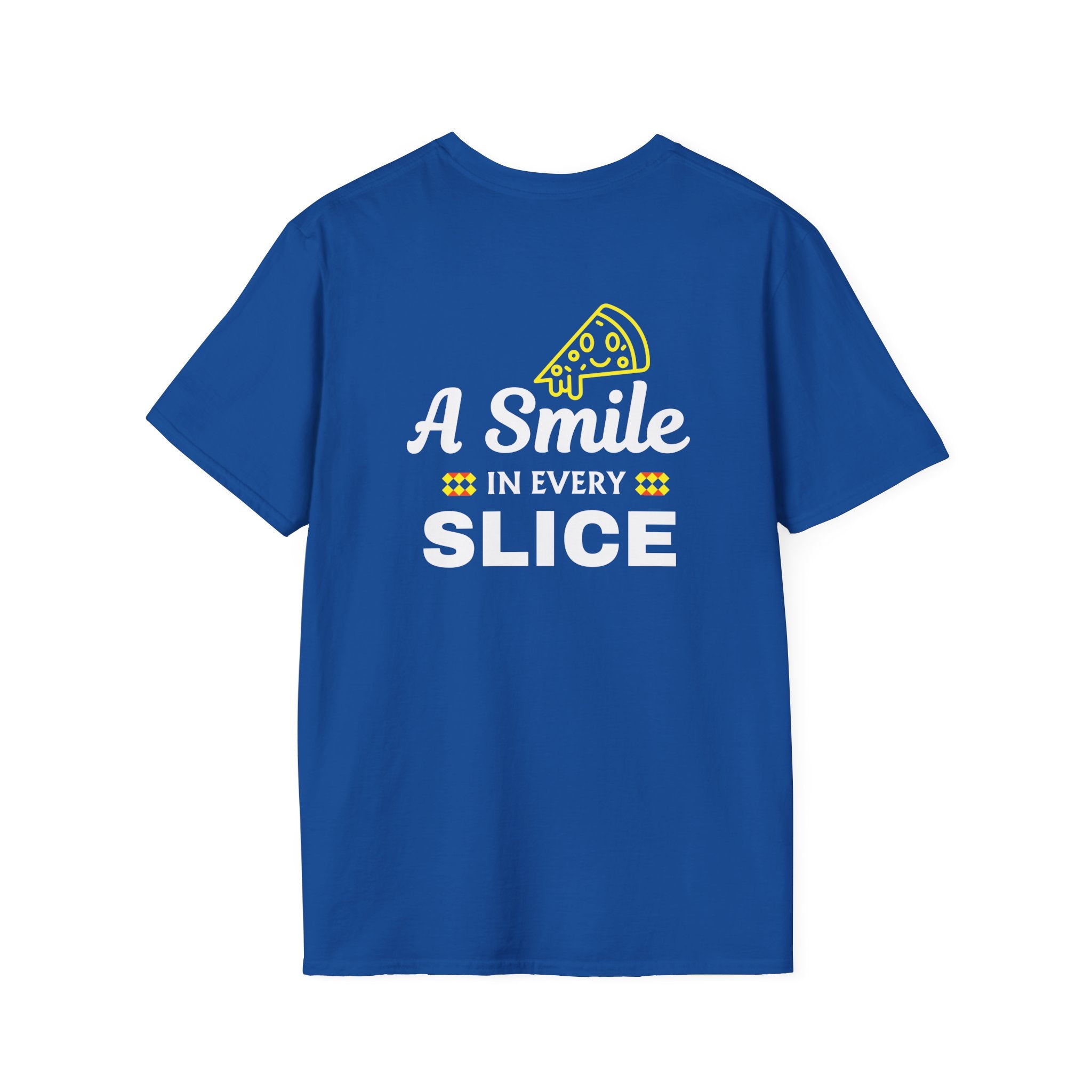 A Smile in Every Slice Pizza T-Shirt | Funny Pezzi's Pizza Quote