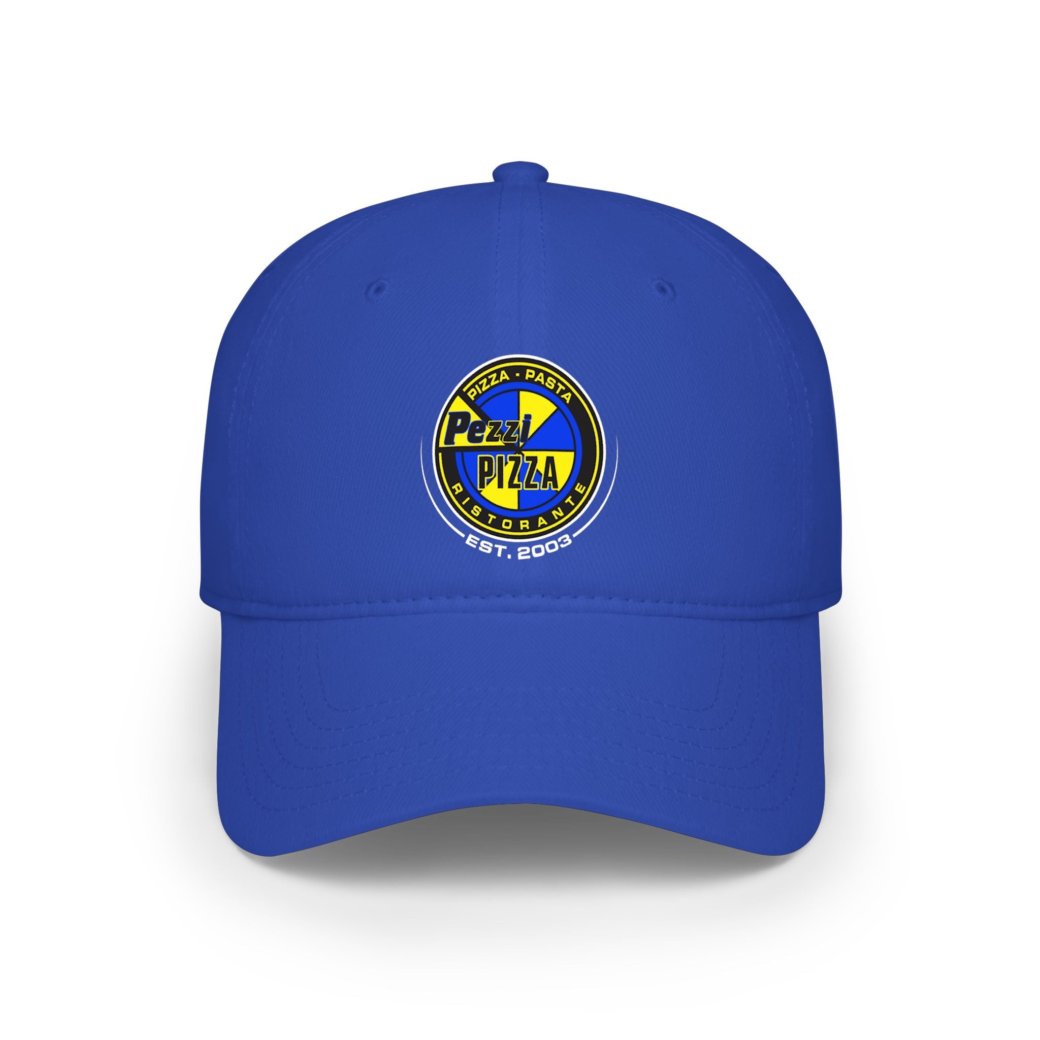 Pezzi Pizza Logo Cap — Low Profile Baseball Hat with 'Pezzi Pizza' Patch
