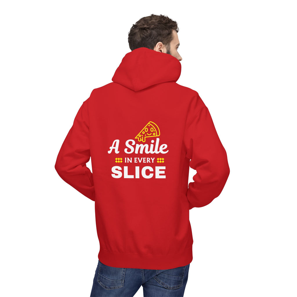 A Smile in Every Slice Pezzi Pizza Hoodie — Funny Italian Pizza Quote Hoodie