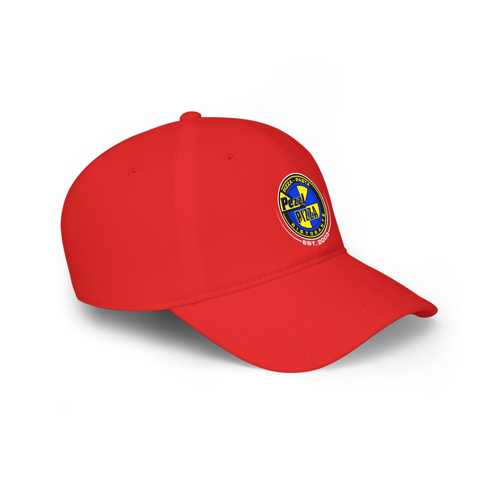 Pezzi Pizza Logo Cap — Low Profile Baseball Hat with 'Pezzi Pizza' Patch