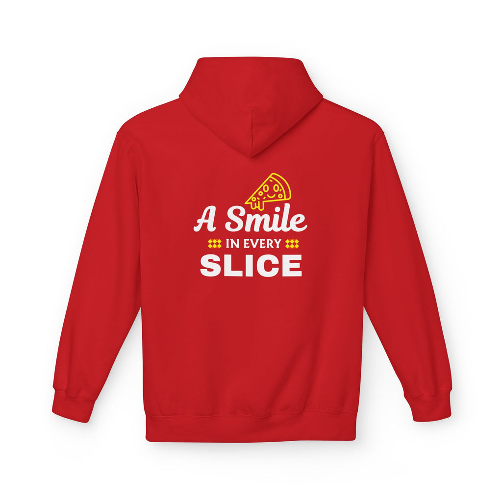 A Smile in Every Slice Pezzi Pizza Hoodie — Funny Italian Pizza Quote Hoodie