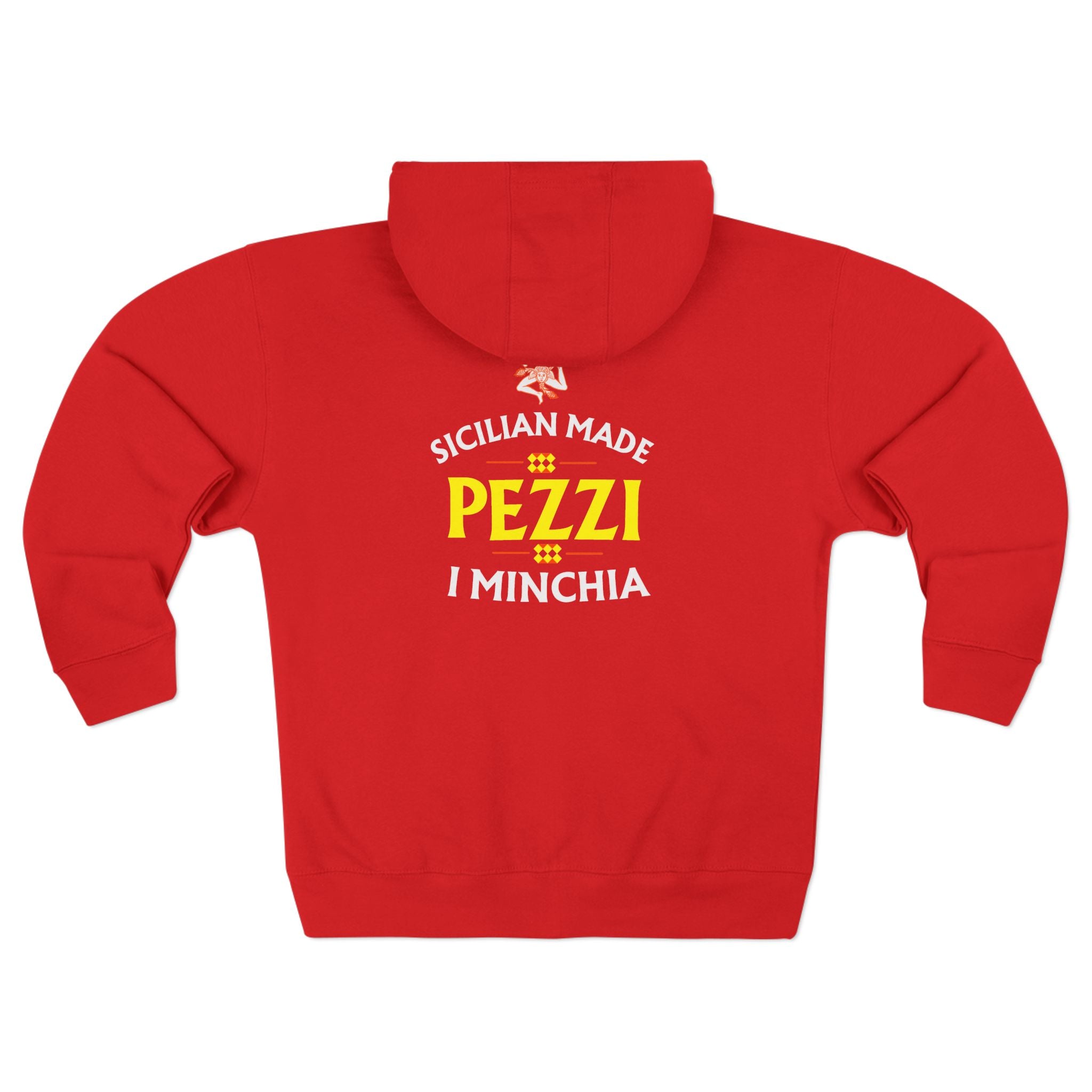 Pezzi I Minchia Pizza Graphic Zip Hoodie | Pizza Lover Apparel