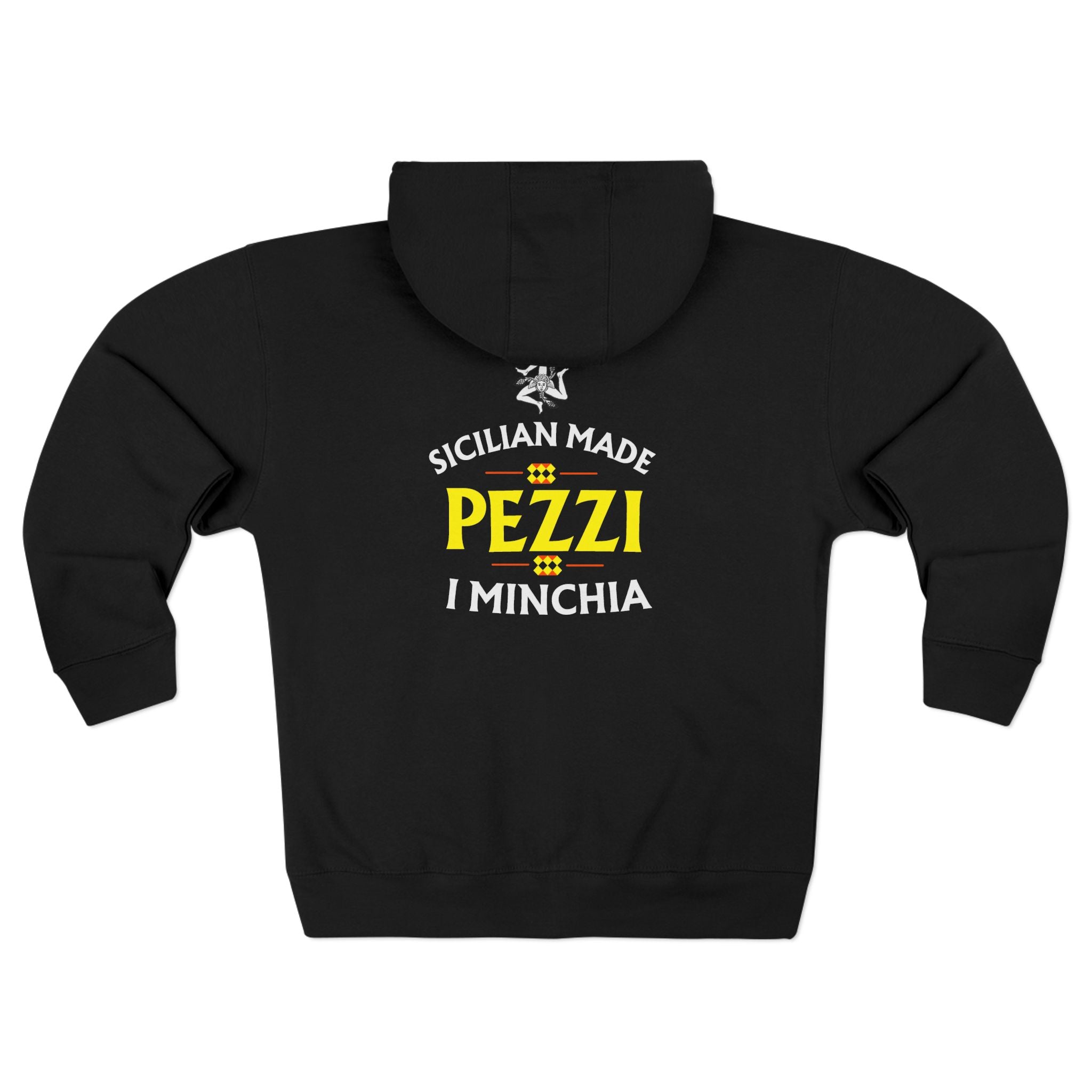 Pezzi I Minchia Pizza Graphic Zip Hoodie | Pizza Lover Apparel