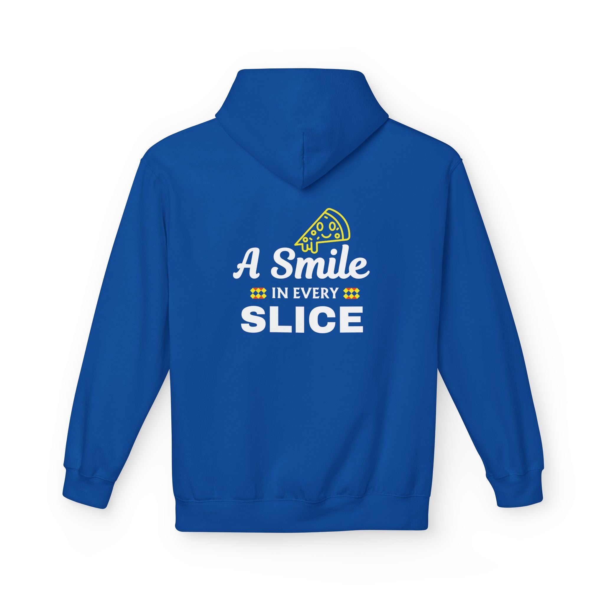 A Smile in Every Slice Pezzi Pizza Hoodie — Funny Italian Pizza Quote Hoodie