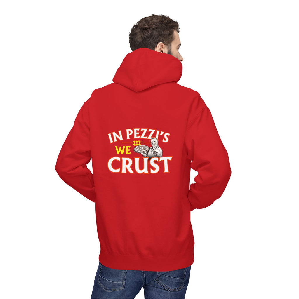 In Pezzi's We Crust Hoodie — Pezzi Pizza Quote Hoodie