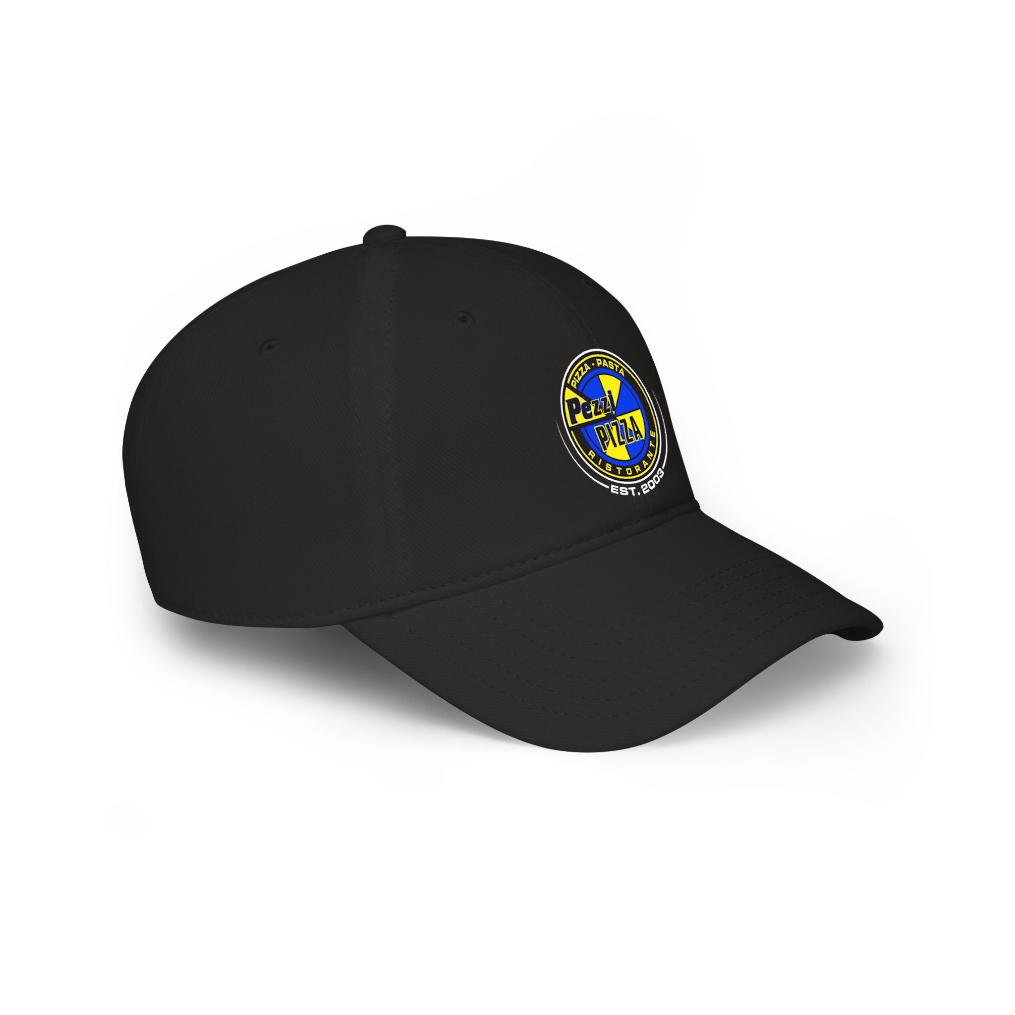 Pezzi Pizza Logo Cap — Low Profile Baseball Hat with 'Pezzi Pizza' Patch